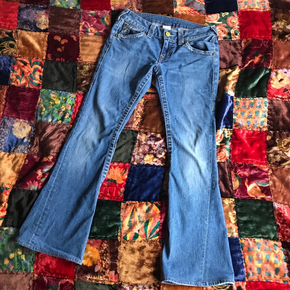 True Religion twisted flare jeans
